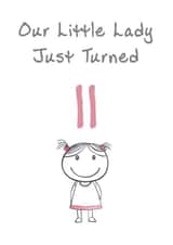 Cute Birthday Card - Little Lady - 11th created by @MisterDave