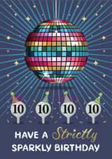 Fun Disco Birthday Card - - 10s across the board - for a Strictly Come Dancing Fan! created by Design By Day