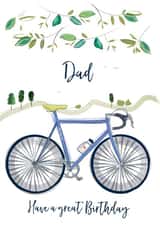 Traditional Birthday Card - Dad - Cycling created by Katie Phythian Design
