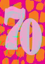Groovy 70th Birthday Card - 60's Pattern created by Paperlink and Meraki Greeting Cards