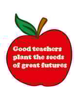 Teacher thank you card Red Apple Good teachers plant the seeds of great futures created by PandaBlueCreations