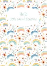 Cute new baby card - Hello Little Ray of Sunshine! created by Dirty Girtie
