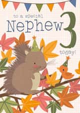 Cute Squirrel Woodland design - 3 Today - for Nephew created by Juniper and Rose Studio