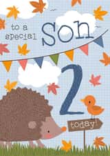 Cute Hedgehog Woodland design - 2 Today - for Son created by Juniper and Rose Studio