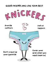 Good Friends Are Like Your Best Knickers: Card For Good Friends created by eggbanjo
