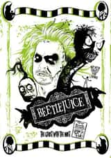 Beetlejuice | Retro Card | Ghost wit the most created by The Purple Spell