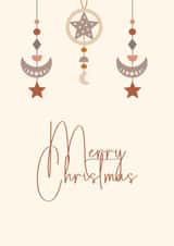 Merry Christmas Boho Christmas Card created by Tony Tree