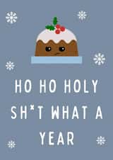 Ho Ho Holy Sh*t What A Year Funny Christmas Card created by Hint of Sarcasm