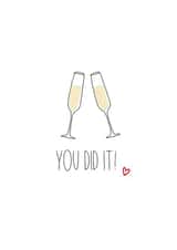 Cute Congratulations card - You Did It! 1000 created by Amy (Hedgecards)