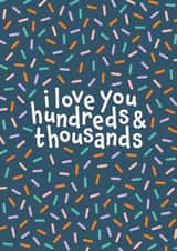 Cute Hundreds and Thousands Card - Anniversary or Valentine's Card created by Immy Illustrates
