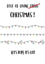 Funny Cost of living crisis, Christmas Card for friend, mum, sister, boyfriend created by ChrystalWhiteDesigns