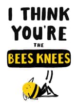 Affectionate Funny Bee Card - Bees Knees created by Jimmy Doodle