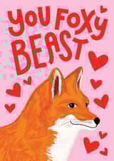 You Foxy Beast - Funny Anniversary Card created by Jane Katherine Houghton