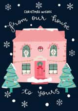 Cute Christmas Card - Our House to Yours created by Pearl Studio