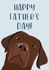 Adorable Brown Labrador Christmas Card - Happy Father's Day from the dog! created by Jasmin