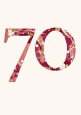 70th Birthday Card - 70 Today - Colourful Marbled Design created by Paperlink and Meraki Greeting Cards