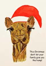 Funny Xmas card for friends / family created by Julia Herd