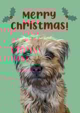 Super Cute Border Terrier Christmas card! created by Jasmin
