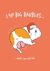 Funny guinea pig Christmas card created by Goofy Guineas