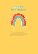 Cute Birthday Rainbow Card - Happy Birthday created by Paperlink and Meraki Greeting Cards