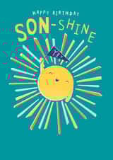 Cute Birthday Card - For Son - Sunshine created by Paperlink and Meraki Greeting Cards