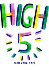 High 5 - Well Done/ Congratulations Card created by Rosie & Radish