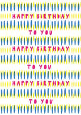 Happy Birthday To You - Abstract Print Birthday Card created by Rosie & Radish