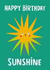 Cute Graphic Card - Smiley Sunshine - Happy Birthday created by Lucy Maggie Designs