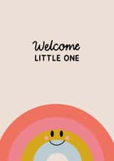 Welcome Little One Card - for New Baby - Rainbow Baby Design created by Dani White