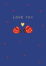 Cute Love You Ladybird Card - Anniversary created by Paperlink and Meraki Greeting Cards