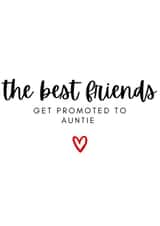 Best Friend promoted to Auntie - Cute Pregnancy Announcement Card created by Amy (Hedgecards)