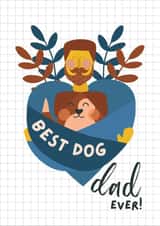 Cute Dog Dad Father's Day Card - From the Dog - Dog parent created by Powerinmykindness
