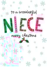Classic Christmas Card - To a wonderful Niece created by The Boy and the Bear