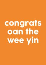 Typographic New Baby Card For Parents - Scottish - Colourful Bright Positivity created by Kalloway Design