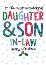 Classic Christmas card - Daughter & Son In-Law created by The Boy and the Bear