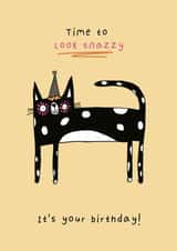 Cute Birthday Card - Snazzy Cat created by Heather Buchanan