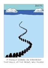 Funny Penguin Card - Pissed - Drunk created by Paperlink and Meraki Greeting Cards