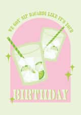 Fun bacardi birthday card created by Vik