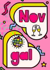 November Gal Birthday Card - November Born - Party Girl created by Lisa Wardle
