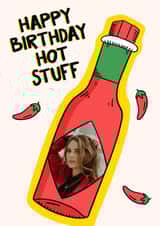 Personalised Birthday Photo Card created by Lisa Wardle - Funny Birthday Photo Card - Hot Stuff - Partner