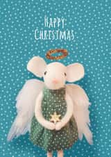 Cute Christmas Card - Mouse Angel created by Paper Bird