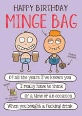 Funny Birthday card - for the friend who don't like to spend created by Liverpool Card Studio