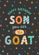 Bold  Birthday card - for your Son - Greatest of all time! created by The Pattern Press