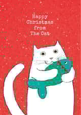 Cute Christmas Card - Perfect Present - From The Cat created by Paper Bird