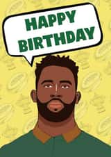Rugby Birthday Card for rugby lovers - Siya Kolisi - Happy Birthday created by The Tackle Box