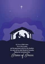 The Prince of Peace - Nativity Scene - Christian Christmas Card with Bible verse created by WITH LOVE