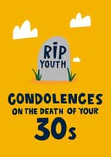 RIP Youth - Funny 40th Birthday Card created by Lucy Maggie Designs
