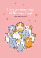 Cute Guinea Pig Card - Valentine's Day created by Goofy Guineas