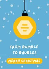 Met on Bumble First Christmas Card - for Boyfriend, Girlfriend - Dating App Card created by Lucky Jems Gifts