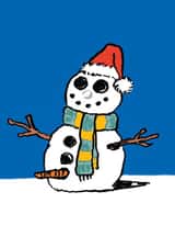 Cheeky Cartoon Christmas - Snowman - Naughty Carrot created by Cardinky